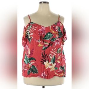 Old Navy Sleeveless Tropical Print Top